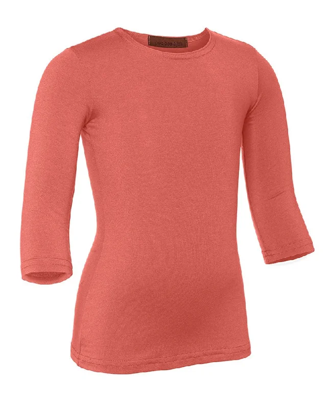 bust-enhancing bra lingerie setsPB&J Girls Cotton 3/4 Sleeve Shell - Coral