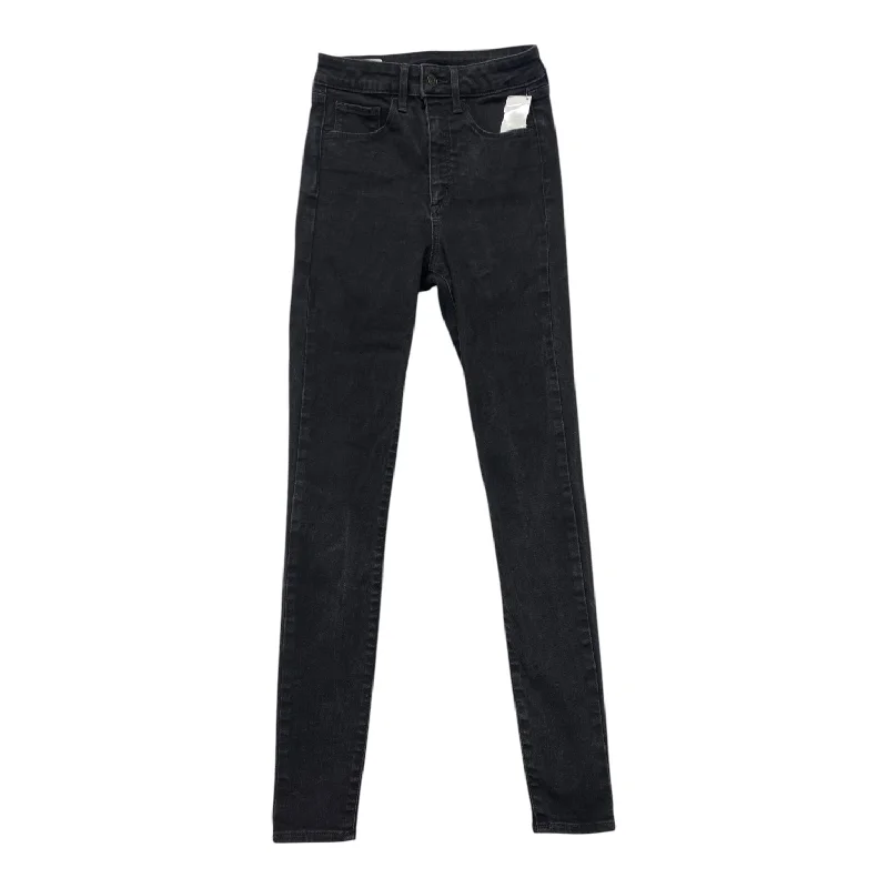 Dark wash jeans for a classic lookJeans Skinny By Gap In Black Denim, Size: 4l