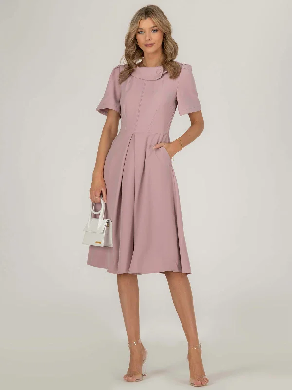 Summer dresses for hot weatherJolie Moi Valery Button Collar Dress, Dusty Pink