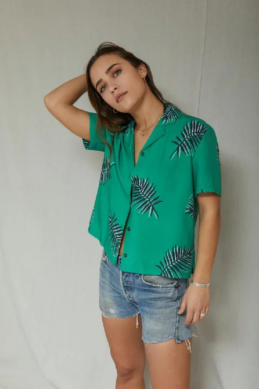 Designer women's topsBunker Paradise S/S Woven - Leprechaun