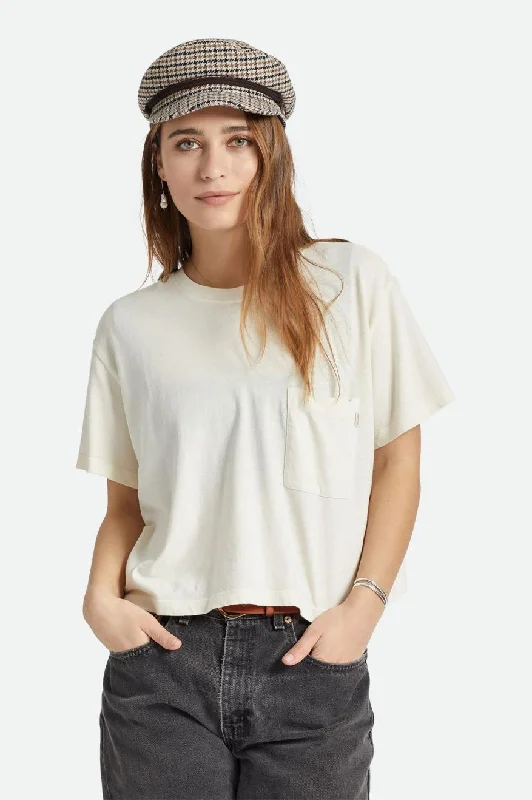 Metallic women's topsCarefree Pocket Tee - Whitecap