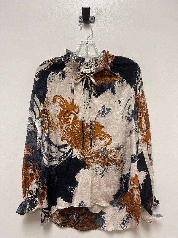 Floral print women's topsTop Long Sleeve By Cmb  Size: Xs